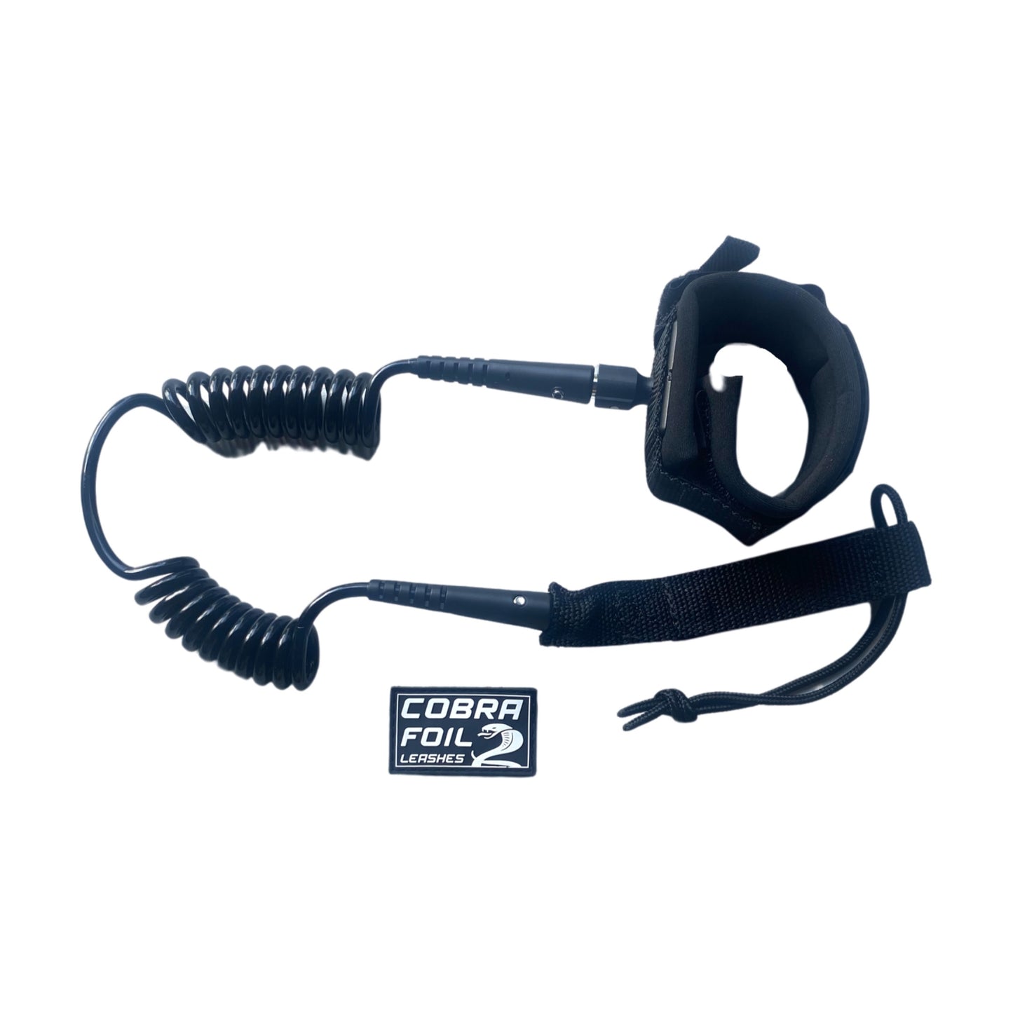 COBRA FOIL LEASH Double Coil 6' 5.5mm for Board BLUE/BLACK