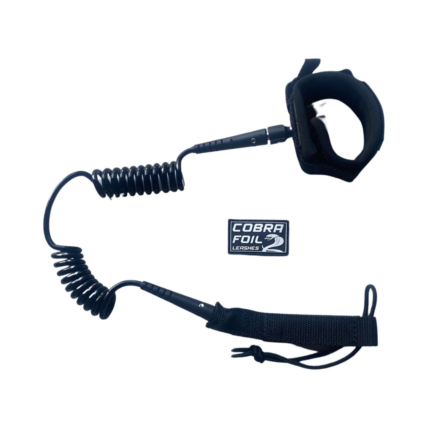 COBRA FOIL LEASH Double Coil 6' 5.5mm for Board BLUE/BLACK