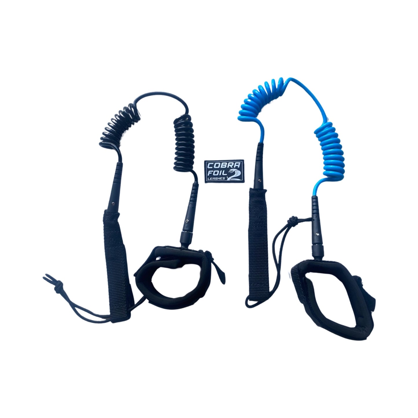 COBRA FOIL LEASH Double Coil 6' 5.5mm for Board BLUE/BLACK