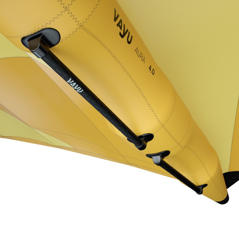 Fixed split boom handles make it easy to rig up and fold away.