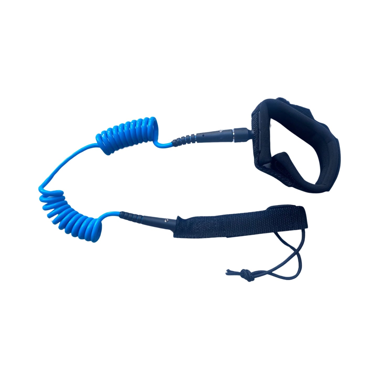 COBRA FOIL LEASH “NEW’ Double Coil 6ft 8mm for Board BLUE/BLACK.