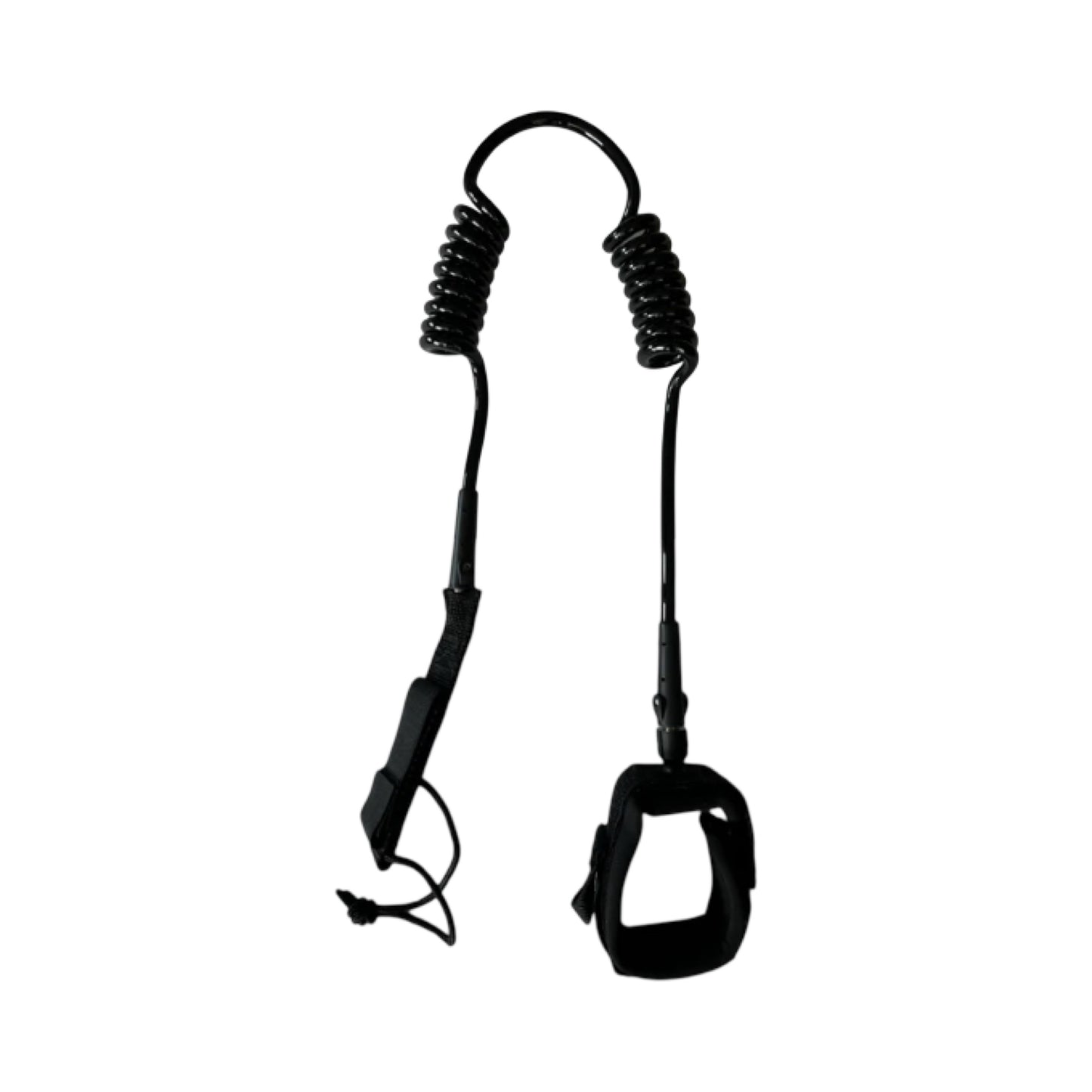 COBRA FOIL LEASH “NEW’ Double Coil 8FT 8MM for Board BLACK/ DOWNWIND/SUP.