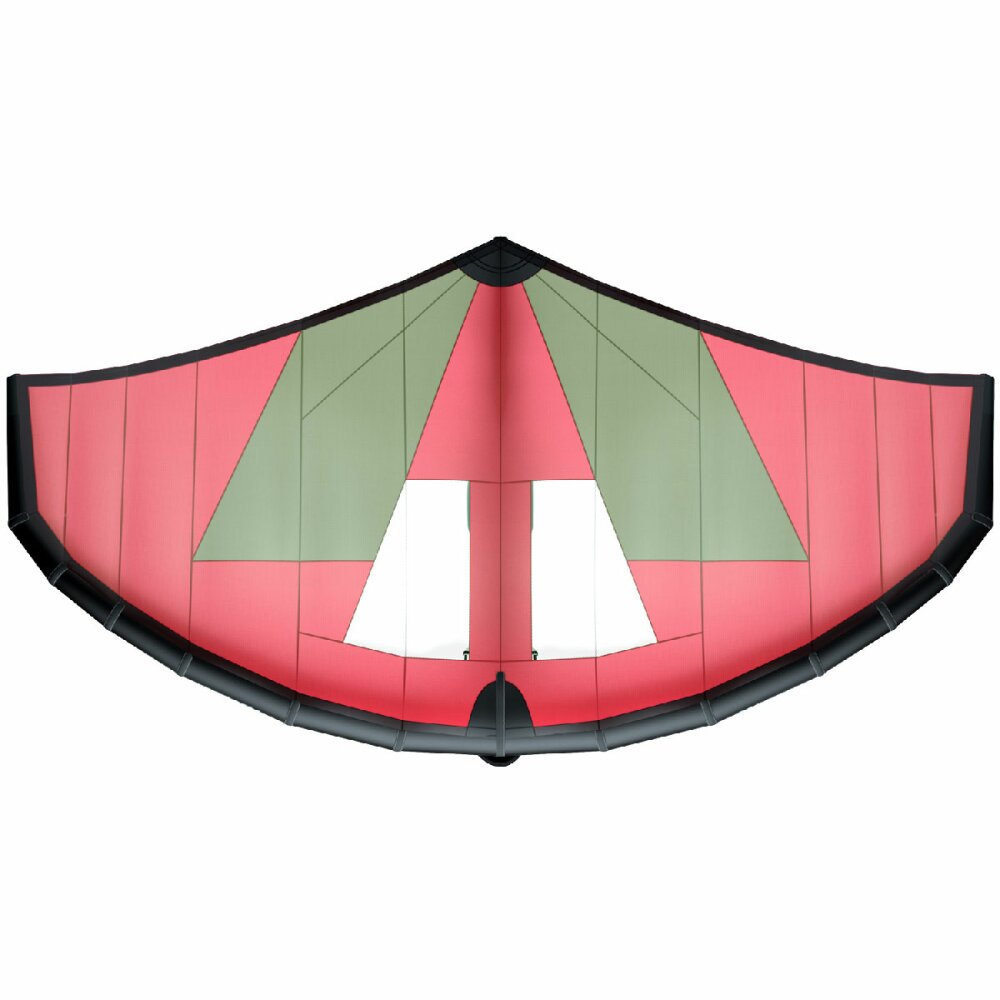 VAYU wing in Red/Green with a split boom hard handle with soft grip to get you wing foiling for longer.